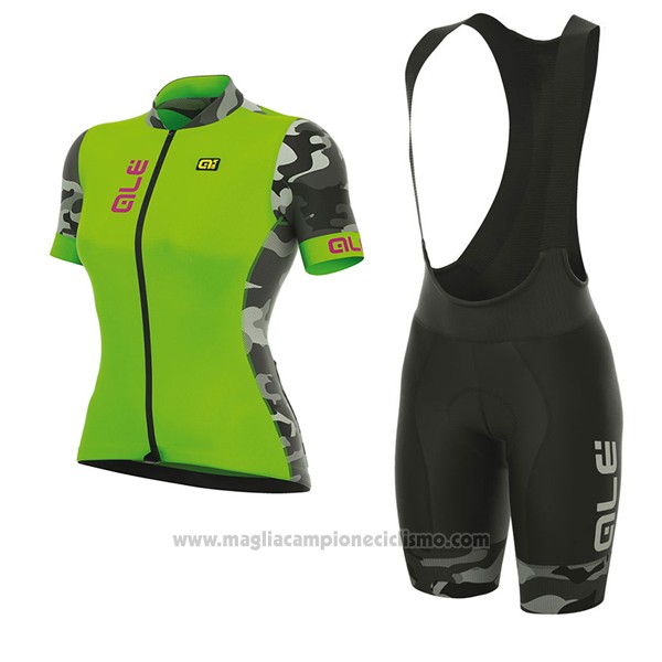 2017 Abbigliamento Ciclismo Donne ALE Prr Ventura Verde Manica Corta e Salopette